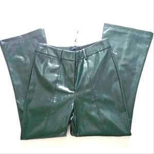 7 For All Mankind Green Vegan Leather Pants